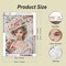 Lady in Flower Hat Diamond Painting Kit for Adults – 5D Full Drill DIY Gem Art, Round Diamond Dots Painting for Beginners, Floral Portrait Wall Decor Craft 12x16 Inch